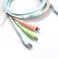 Charger Cables Care and Smile 1.3M Color Customization Fast Charge 3in1 Micro Type C USB Data Cable
