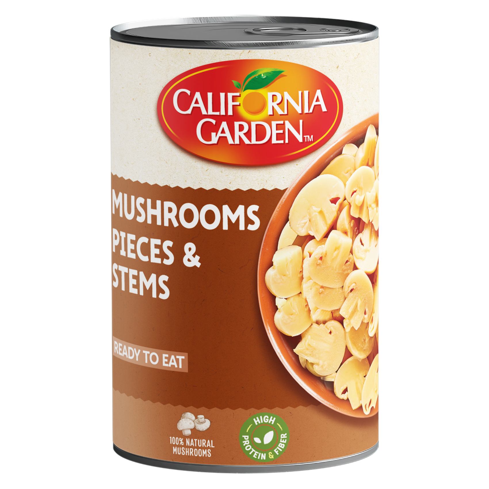 California Garden Ready To Eat Mushrooms Pieces And Stems 425g
