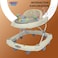 Lovely Baby Foldable Kids Walker BW05 with Adjustable Height, Musical Toys, Rotating Wheels, Comfortable &amp; Safe Activity Walker for Toddlers, Small Infant Boy Girl 6-18 months - Beige