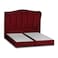 In House Shumt Velvet Bed Frame - King - 200x180 cm - Burgundy