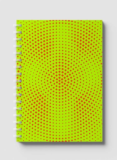 لوحة  دفتر سلك ٦٠ ورقة بغلاف من الورق المقوى بتصميم تدرج وتداخل الالوان، لتسجيل الملاحظات وتدوين التذكيرات للعمل أو الجامعة أو المدرسة