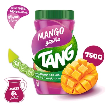 Tang Mango Flavoured Powder Drink 750g Jar, Makes 6L