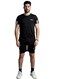 Mei Stylish Men T-Shirt And Shorts Set Suitable For Indoor And Outdoor, XL Size, Black