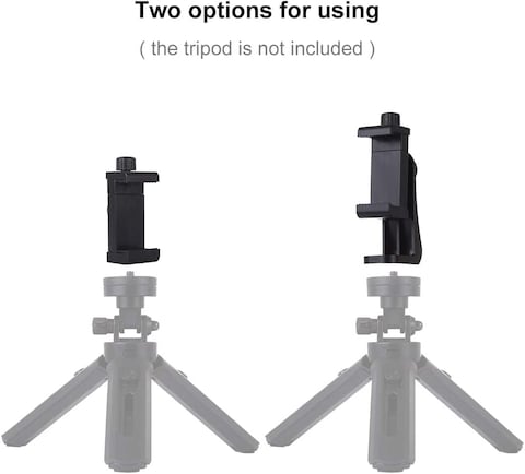 Skeido 1Pcs Tripod Mount/Cell Phone Clipper Vertical Bracket Smartphone Clip Holder 360 Adapter For Mobile Cell Phone