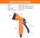 50FT/15M 3 Times Expandable Garden Hose Leak-proof Expandable Hose High Pressure Watering Pipe Magic Flexible Water Hose with 7 Function Nozzle for Car Washing Garden Watering Orange