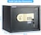 Rubik Large Safe Box A4 Documents Size For Home Office With Key And Pin Code Keypad For Cash Documents Jewelry Passports, RB30AJ, (38X30X30Cm) Black