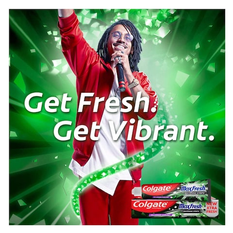 Colgate Max Fresh Bamboo Charcoal Anti-Cavity Toothpaste Black 75ml Pack of 4