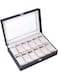 Generic Watch Box 12 Slot PU Leather Top Glass Display Watch Storage Jewllery Case Organizer