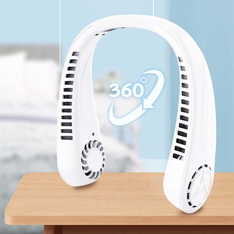 Generic Hands-Free Neck Fan - USB Rechargeable Personal Neck Fan, Headphone Design, Rechargeable, USB Powered Neck Fan For Outdoor Indoor