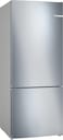 Bosch Series 4 Free-Standing Refrigerator With Freezer At Bottom 186 x 75cm Stainless Steel (With Anti-Fingerprint), VitaFresh, SuperCooling/Freezing, KGN76VI31M