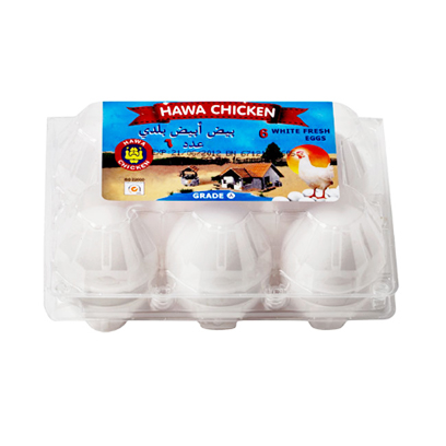 Hawa Chicken White Eggs 6 Pieces