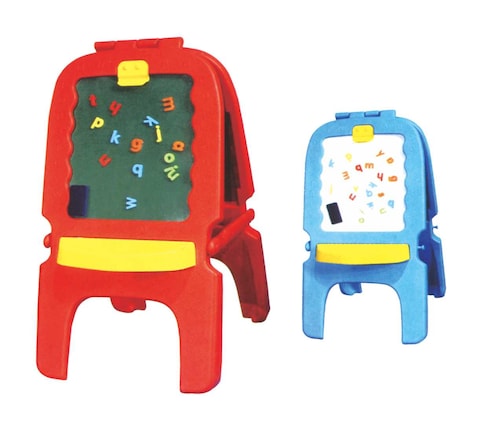 Rbwtoys Kids Learning 2 In 1 Black And Whiteboard, Multi Functionable With Stickable Alphabets RW-16607 50&times;70&times;110cm
