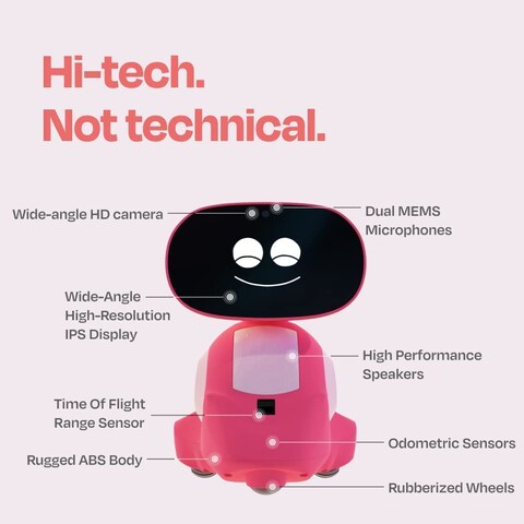 Miko My Companion Miko 3 : AI-Powered Smart Robot for Kids   STEM Learning &amp; Educational Robot   Interactive Robo with Coding apps + Unlimited Games + programmable   For Kids 5-10 Years Old   Red