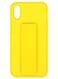 Zolo Finger Grip Holder and standing cover with Car Magnetic Multi-function Shockproof Protective Case Cover For iPhone Xs Max Yellow