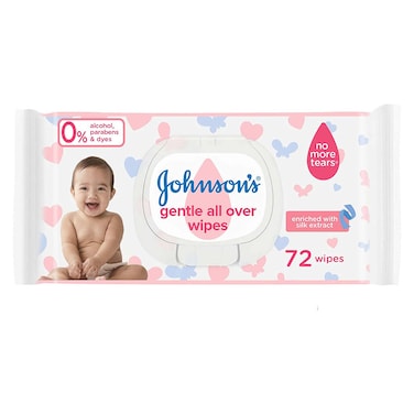 Johnson&#39;s Baby Wipes - Gentle All Over - 72 Wipes