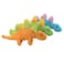 Plush Pet Stegosaurus Dog Toy - Multicolor - 3pc