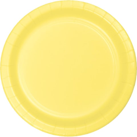 Creative Converting- Touch Of Color Mimosa Round Luncheon Plates 7in 24pcs&lt; &gt;Mimosa&lt; &gt;