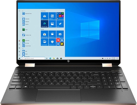 HP Spectre X360 15.6 Inch 4K UHD Touchscreen, 512GB SSD + 32GB Optane 11th Gen i7 (16GB RAM, Quad-Core i7-1165G7 Up To 4.7GHz, Windows 10 Home, 3840 x 2160 Resolution), Nightfall Black, 15-eb1043dx