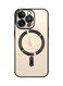 iPhone 13 Pro Clear Case with MagSafe Wireless Charging Compatible Back Cover with Electroplating Shockproof Frame Black