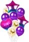 Party Time 10pcs Party Balloons Set of Gradient Color Purple &amp; Blue Heart and Stars Foil Balloon, Gold Confetti Balloons, Purple Latex Balloons, Wedding, Bridal Shower, Birthday Party Decoration - Par