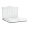 In House Shumt Velvet Bed Frame - King - 200x200 cm - White