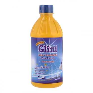 Glint Daily Cleaning Concentrated White Phenyl 450 ml