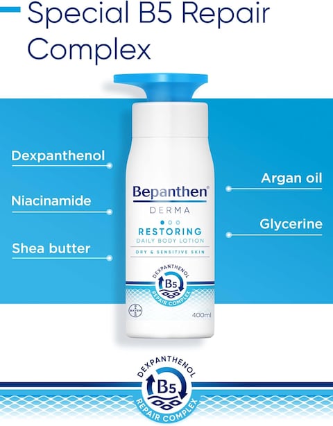 Bepanthen Derma Restoring Daily Body Lotion, 400ml Bottle