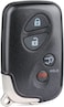 Rubik 4 Buttons Replacement Uncut Key Cover Fit for Lexus ES350 GS300 GS350 GS430 GS450h ISC IS250 IS350 LS460 LS600h, Keyless Entry Remote Fob Case Shell