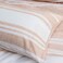 Luna Home Single Size 4 Pieces Coral Stripe Design Duvet Cover Set