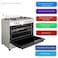 Nobel 90x60 Electric &amp; Gas Cooker, 4 Burner, 2 Hot Plate NGC9622 Silver