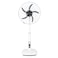 Krypton 18&quot; Rechargeable Ac/ Dc Stand Fan, Remote Control, Knf6245, 3.5Hrs Continuous Working Fan &amp; LED Light 55Hrs, Solar Charging Input, Camping/Outdoor Fans