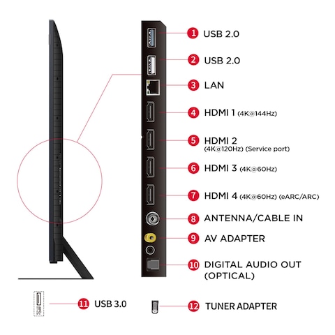 TCL 75-Inch UHD Smart Mini LED Google TV 75C855 Black