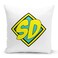 Loud Universe - Scooby Doo Logo White Throw Pillow with stuffing