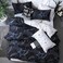 GOLDEN HOME  6-Piece King Size Duvet Cover Set, 1 Duvet Cover + 1 Fitted Sheet + 4 Pillow Cases, Microfibre, Muesli