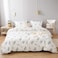 Luna Home Queen size 6 pieces, without filler, small green leaves design.