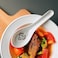 Royalford 14 Cm Melamineware Soup Spoon- Rf11822 Stylish Grey Design, Light-Weight And 100% Food-Grade Suitable For Dining Table, Home And Restaurant For Soup, Stew And Chip-Resistant White And Grey