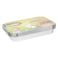 Falcon Rectangle Aluminium Foil Disposable Containers With Lid Silver 2L 10 PCS