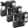 SKY 3-Pcs Compatible 12 mm x 7 meter - 1/2 inch x 23 feet Black on White Dymo D1 Label Tape