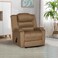 In House Velvet Classic Recliner Chair With Storage Box - Light Brown - AB07