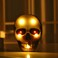 Halloween Skull with LED Lights 18x13.5cm