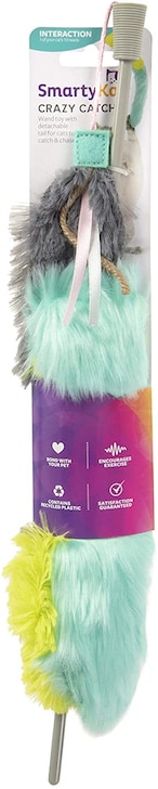 Buy Smartykat Crazy Catch Crinkle And Catnip Wand Cat Toy in UAE