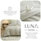 Luna Home Washable Cotton 6 Piece King Size Duvet Cover Plain Design, Plain Light Gray Color