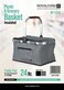 Royalford 24L Insulated Picnic And Grocery Basket- Rf11376 Closed Multi-Purpose Utility Basket With Aluminum Handle Break-Resistant, Light-Weight, Durable And Stylish Construction Grey