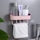 DOT Bathroom Shelf, Self Adhesive No Drilling Wall Mounted Shower Caddy Rack, Removable Plastic Over Sink Decor Shelf Organizer for Shower