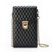 New Ladies Multifunctional Crossbody Vertical Mini Shoulder Bag/Mobile Phone Bag/Crocodile Pattern Coin Purse Black