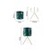 North Europe Style Living Room Ceramic Marble Plant Pot With Gold Metal Support Modern Minimalist Decoration