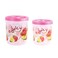Esqube Storage Containers For Kitchen, With Durable Lid (Cereal, Flour And Sugar Containers) - Pink (Pack Of 2)