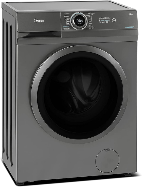 Midea 7KG Front Load Washing Machine with Lunar Dial, 1400 RPM, 15 Programs, Fully Automatic Washer With BLDC Inverter Motor, Integrated Digital Control-LED Display, Multiple Temperature MF100W70BTGCC