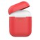 AhaStyle - Apple Airpods Case, Premium Impact-Resistance Silicone Case Cover For Apple Airpods 1/2 , Built in Dust cap cover and protection against drops and scratches with Front LED Visible - Red