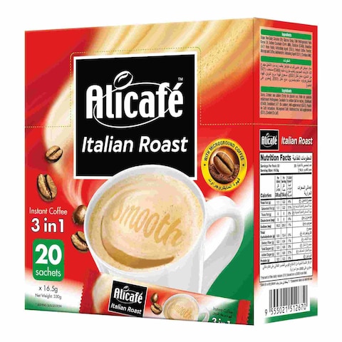 Alicafe Italian Roast 3-In-1 Instant Coffee 20 Sticks